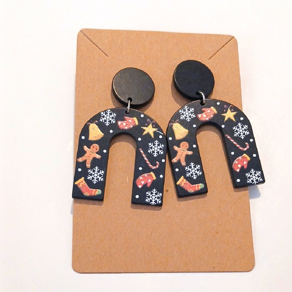 Fashion Jewelry Black and Multicolor Festive Earrings